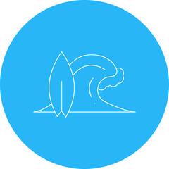 Surfing icon single vector illustration