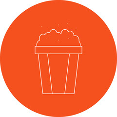 Pop Corn icon single vector illustration