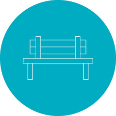 Wooden Bench icon single vector illustration