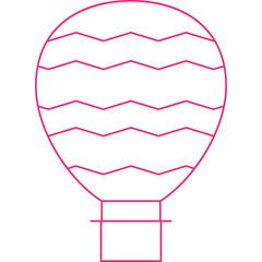Hot Air Balloon icon single vector illustration