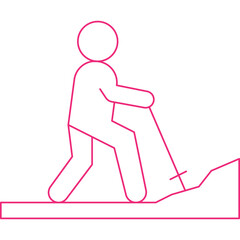 Trekking icon single vector illustration