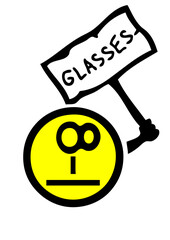 glasses lunette smiley pancarte symbole caractere