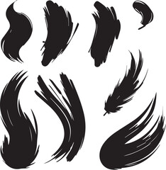 Obraz premium Black brush strock set 
