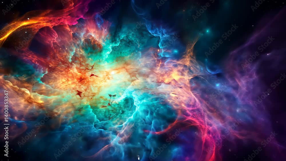 Canvas Prints swirling galaxy texture background colorful space with bright colors and stars scattered modern thro