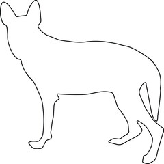 Shepherd Dog Outline Vectors