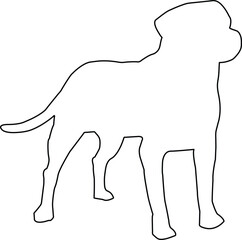 Pit bull terrier icon black color flat style vector image