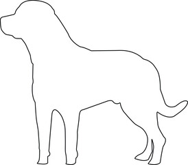 Simple dog continuous line
