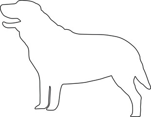Hand drawn dog outline