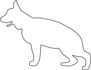 Dog in one continuous line drawing vector illustration