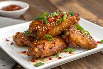 Hot spicy korean chicken wings