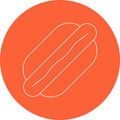 HotDog icon single vector illustration