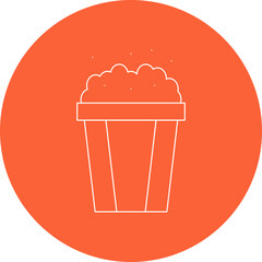 Pop Corn icon single vector illustration