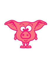 cochon animaux rigolo face cartoon