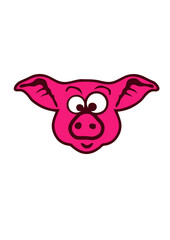 cochon animaux rigolo face cartoon