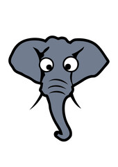 elephant animaux rigolo face cartoon