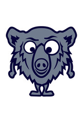 ours animaux rigolo face cartoon