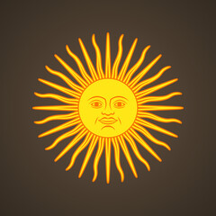 Sun of May - symbol from the flag of Argentina.