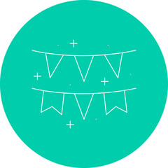 Decoration Flags icon single vector illustration