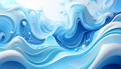 Abstract blue and white wavy pattern creating a stunning visual effect