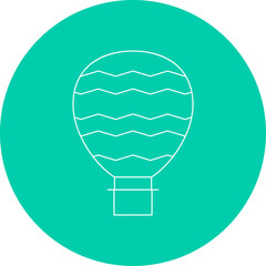Hot Air Balloon icon single vector illustration