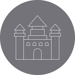 Castle II icon single vector illustration