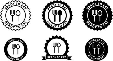Obraz premium Ready to Eat sticker , vector illustration