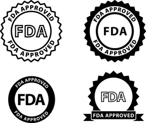 FDA approved label ,vector illustration