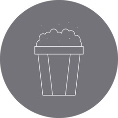 Pop Corn icon single vector illustration