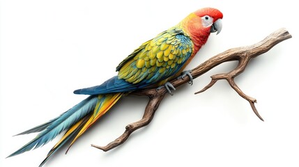Fototapeta premium Sun Parakeet Perched on a Branch