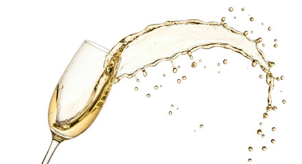 Isolated Champagne Splash