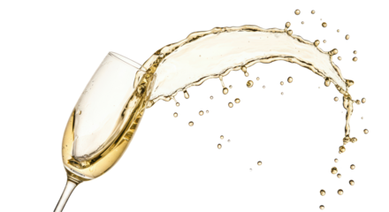 Isolated Champagne Splash