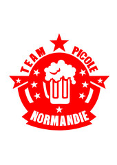 normandie team picole biere logo humour alcool