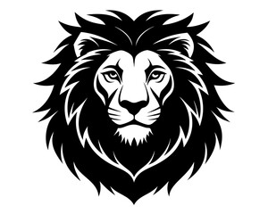 Lion Head Silhouette Vector Design, Lion SVG, Lion Head Icon