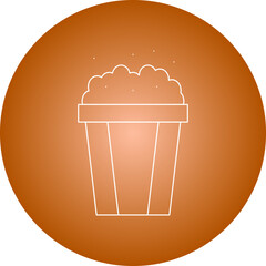 Pop Corn icon single vector illustration
