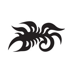 Naklejka premium silhouette of a black and white tattoo design