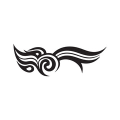 silhouette of a black and white tattoo design