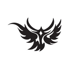 silhouette of a black and white tattoo design