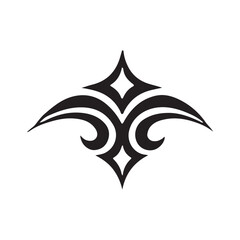 silhouette of a black and white tattoo design