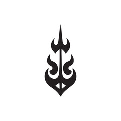 silhouette of a black and white tattoo design