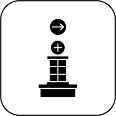 hospital icon design arrow right