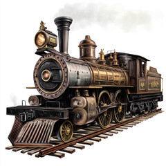 Naklejka premium old steam locomotive