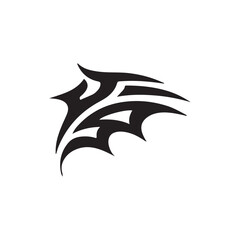 silhouette of a black and white tattoo design