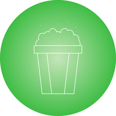 Pop Corn icon single vector illustration