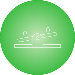 Seesaw single icon vector illustration