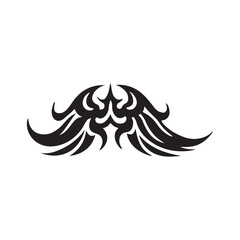 silhouette of a black and white tattoo design