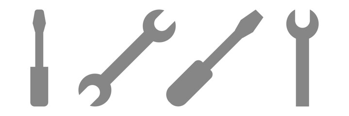 Naklejka premium Wrench service tool icon isolated background.