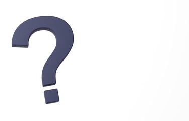 3D素材_クエスチョンマーク_黒