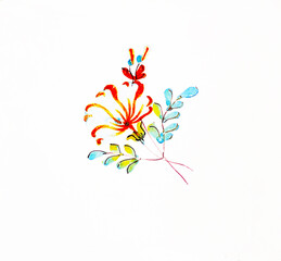 Detail of the traditional tiles from facade of old house. Decorative tiles.Valencian traditional tiles. Floral ornament. 