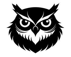 Owl Head Silhouette Vector Design, Owl SVG, Owl Head Icon