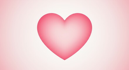 Soft pink heart symbol emphasizing love affection and romance